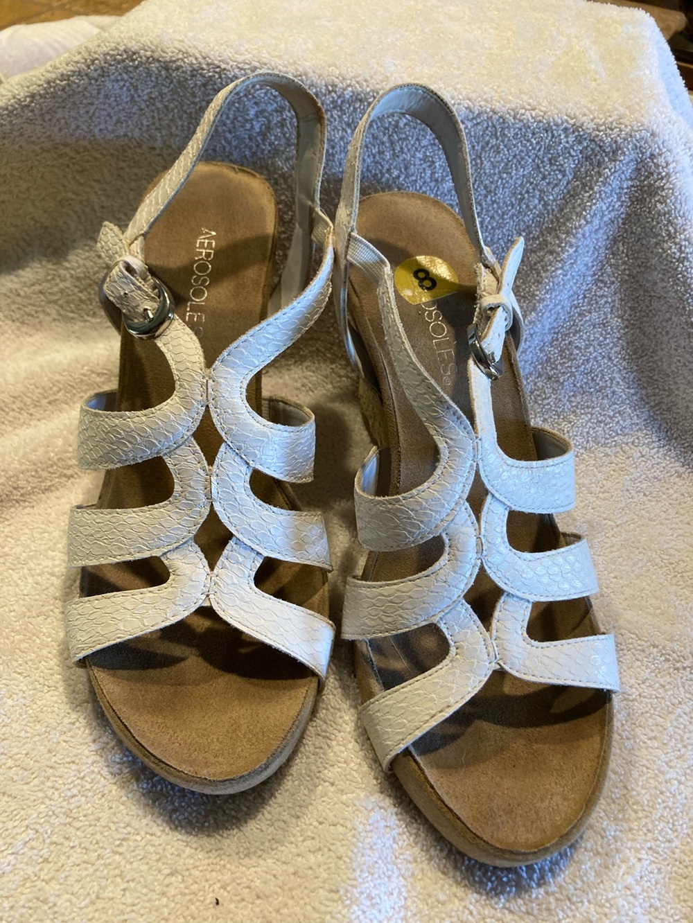 Aerosoles rope covered wedge size 8